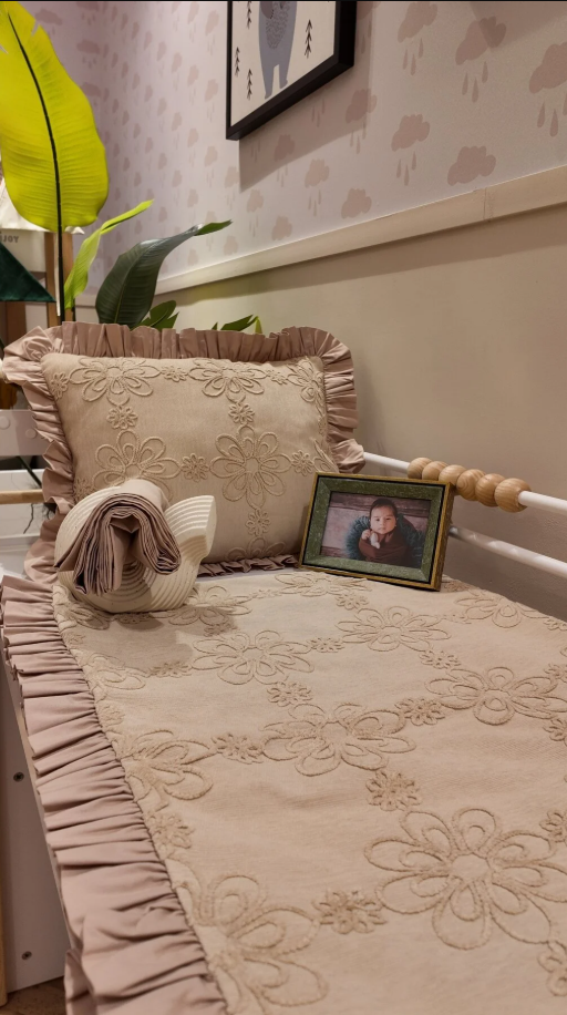 Bahar Bebek Nevresim Takımı – Vizon Renk 100x150 Pamuklu Bebek Nevresimi