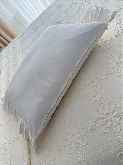 SEVGİ BAHÇESİ FIRFIRLI YATAK ÖRTÜSÜ [ EKRU]