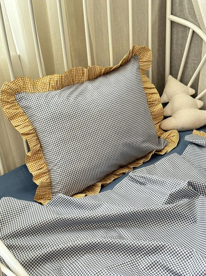 Mavi Pötikare Bebek Nevresim Takımı – %100 Pamuklu 3 Parça Set
