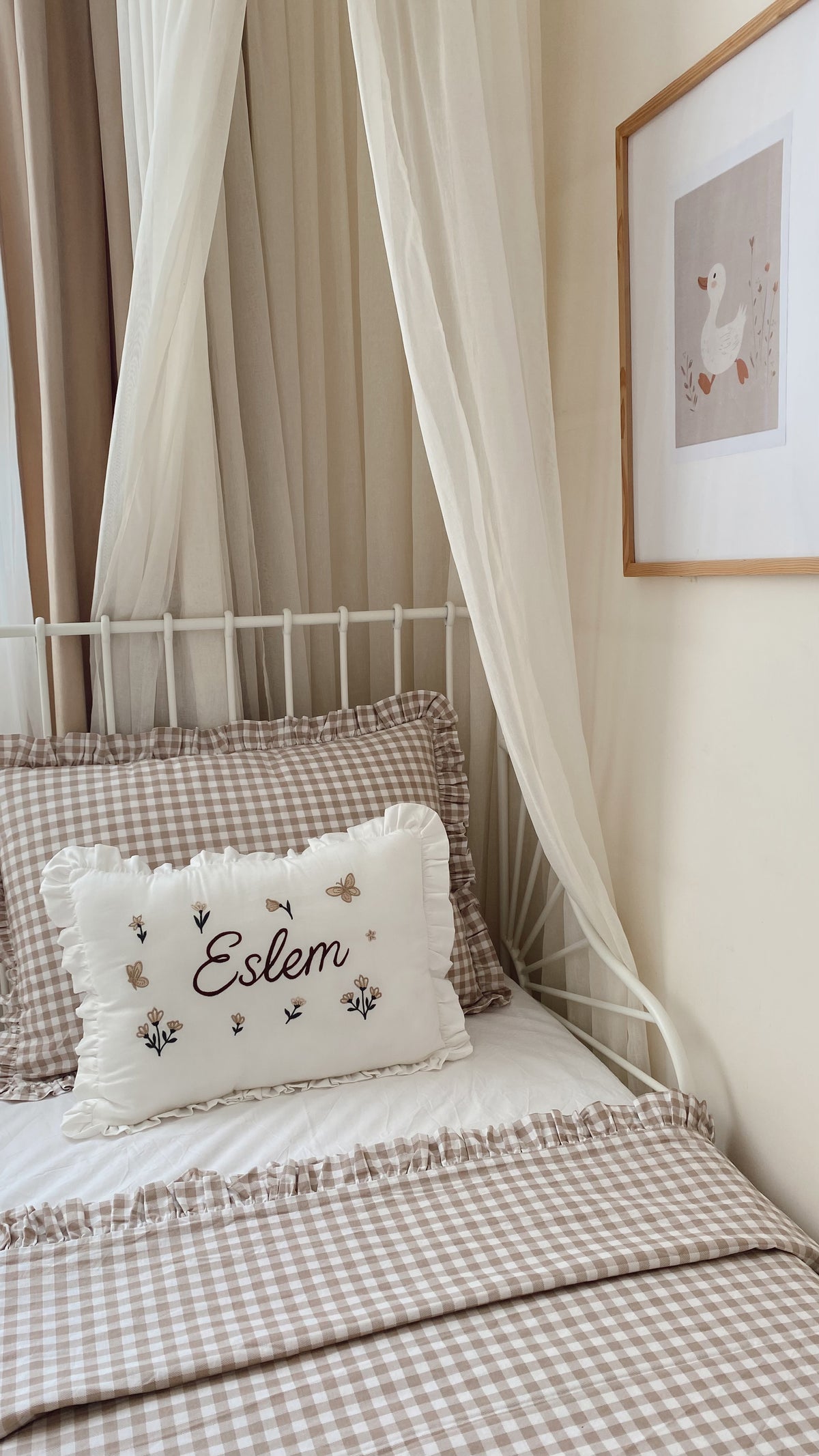Kahve Pötikare Bebek Nevresim Takımı %100 Pamuk 3 Parça 100×150 cm