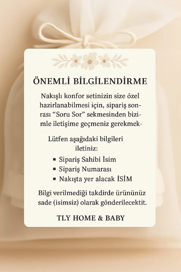 Nakış İşlemeli Alt Açma Seti