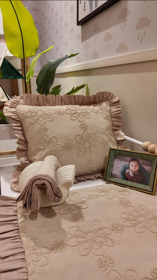 Bahar Bebek Nevresim Takımı – Vizon Renk 100x150 Pamuklu Bebek Nevresimi